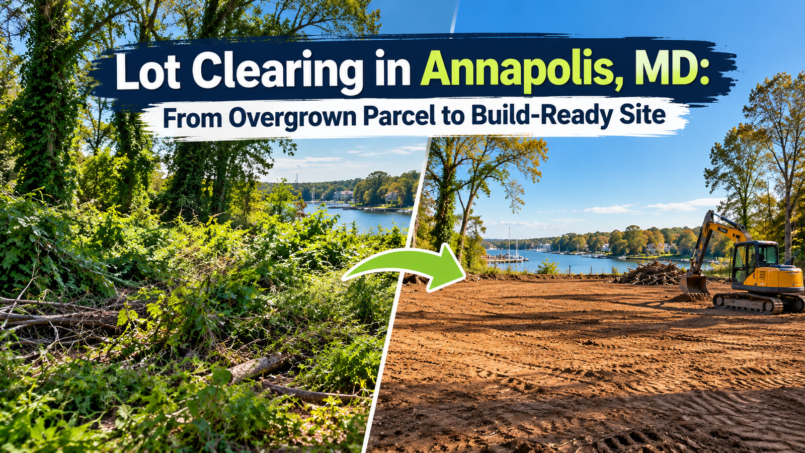 Lot Clearing in Annapolis, MD: From Overgrown Parcel to Build-Ready Site